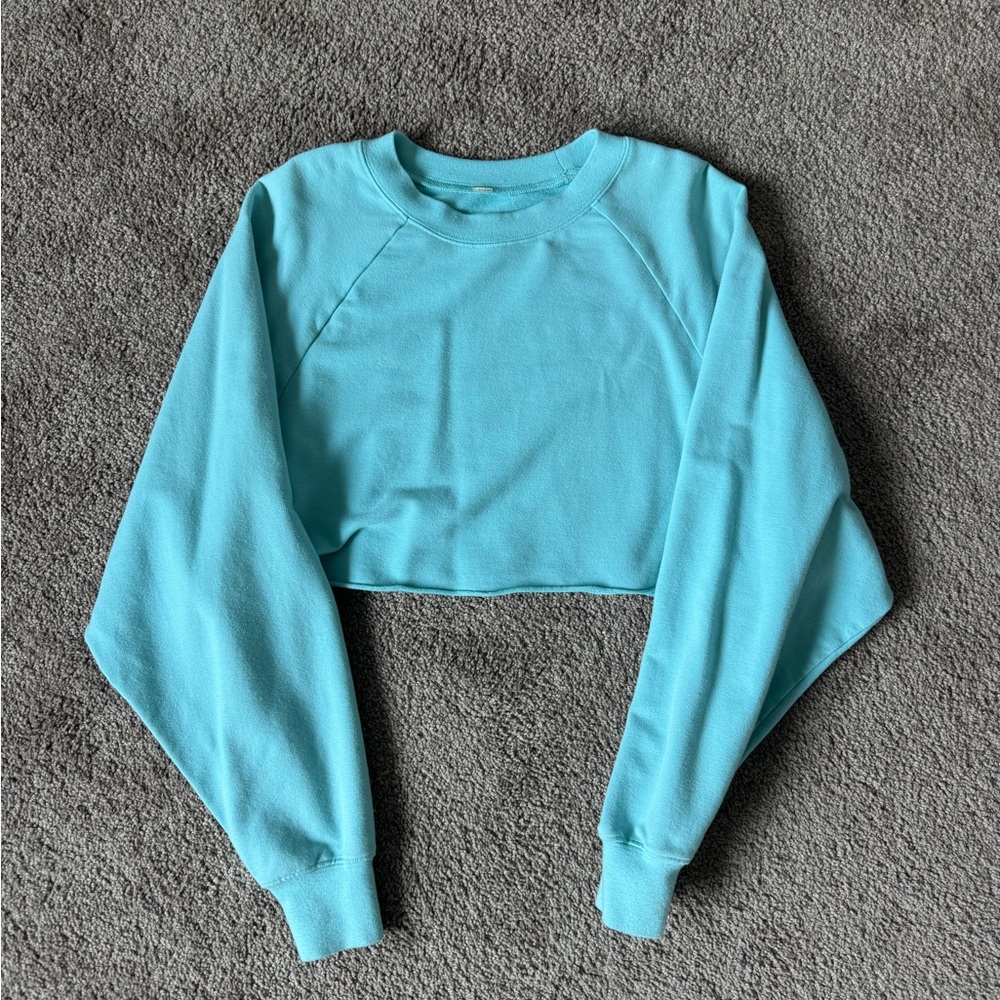 Alo Double Take Raglan-Sleeve Cropped Sweatshirt
